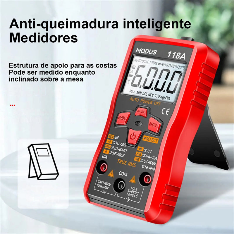 MODUS Digital Multimeter Professional High Precision Ac/Dc Voltage True Rms Esr Meter Nhp Smart Date 6000 Counts