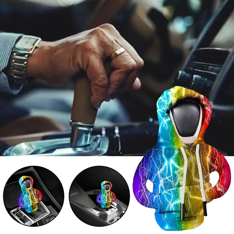 Universal Car Gear Shift Lever Cover Automotive Gear Shift Knob Sweatshirt Cover Vehicles Gear Knob Hoodies Interior Accessories