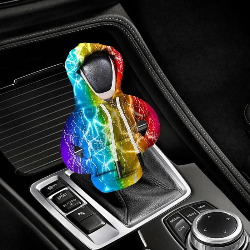 Universal Car Gear Shift Lever Cover Automotive Gear Shift Knob Sweatshirt Cover Vehicles Gear Knob Hoodies Interior Accessories