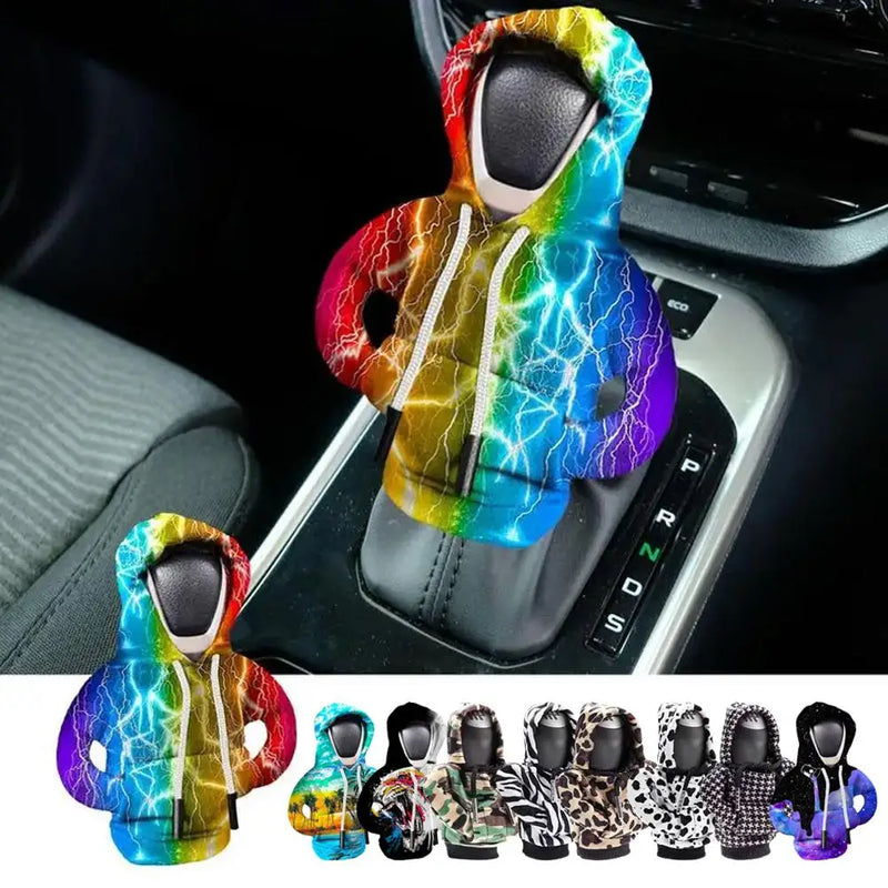 Universal Car Gear Shift Lever Cover Automotive Gear Shift Knob Sweatshirt Cover Vehicles Gear Knob Hoodies Interior Accessories