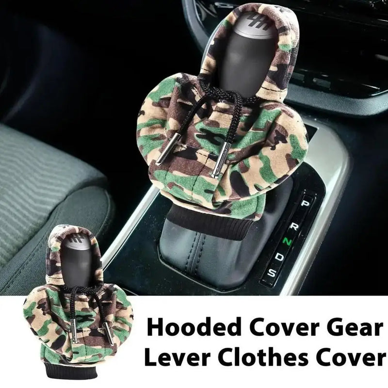 Universal Car Gear Shift Lever Cover Automotive Gear Shift Knob Sweatshirt Cover Vehicles Gear Knob Hoodies Interior Accessories